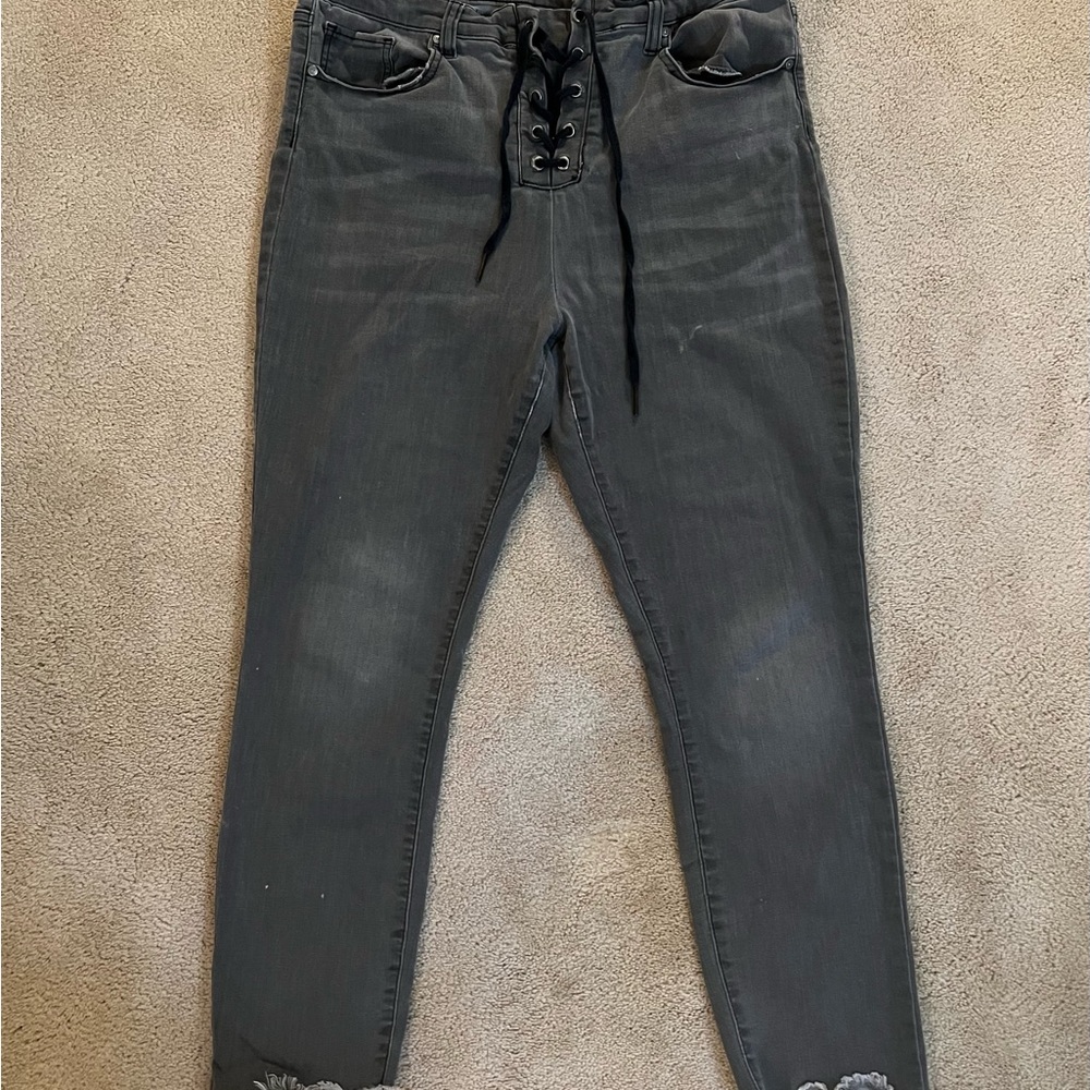 MY FAVORITE JEANS! Destroyed Punk Jeans Grey Women’s